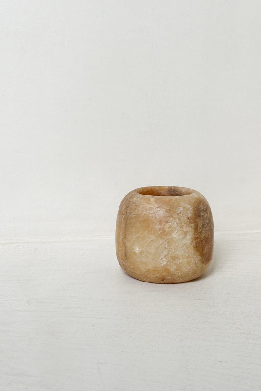 Alabaster kaarsenhouder S - brown