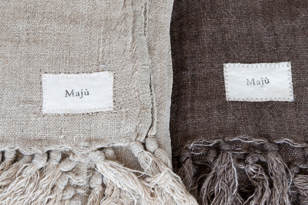 Linnen plaid Naturel