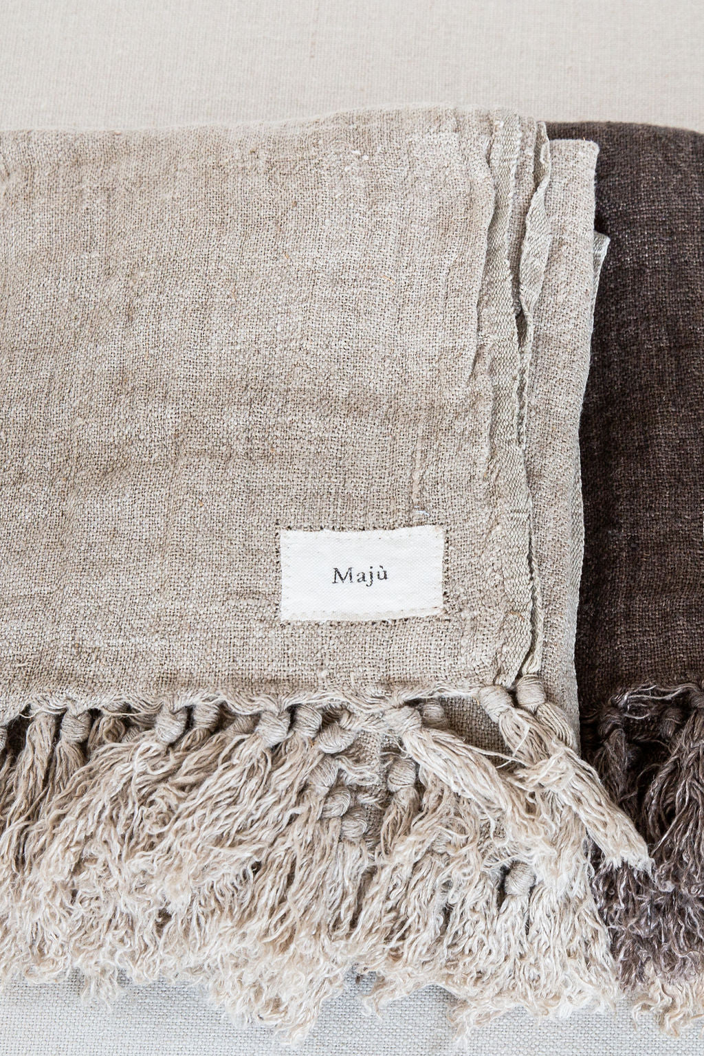 Linnen plaid Naturel