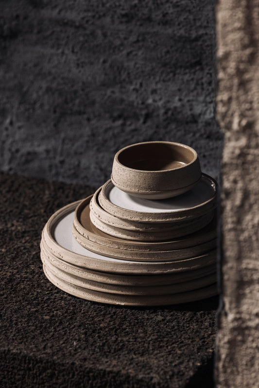 Breakfast plate off white