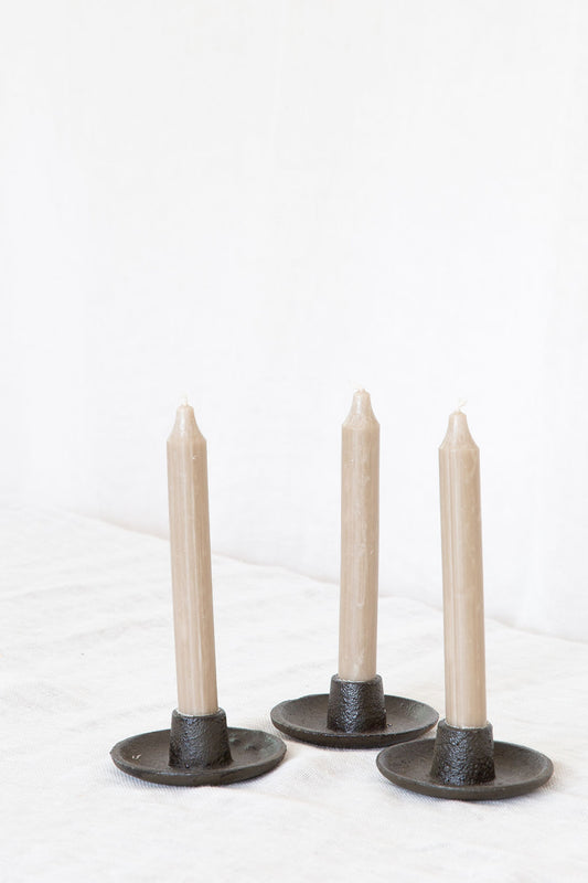 Kaarsen taupe small - set van 4
