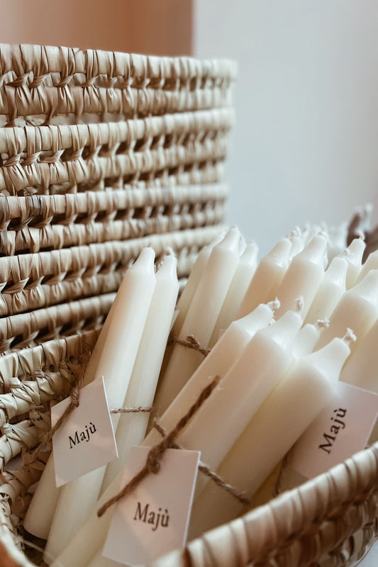 Kaarsen ivoor large - set van 4