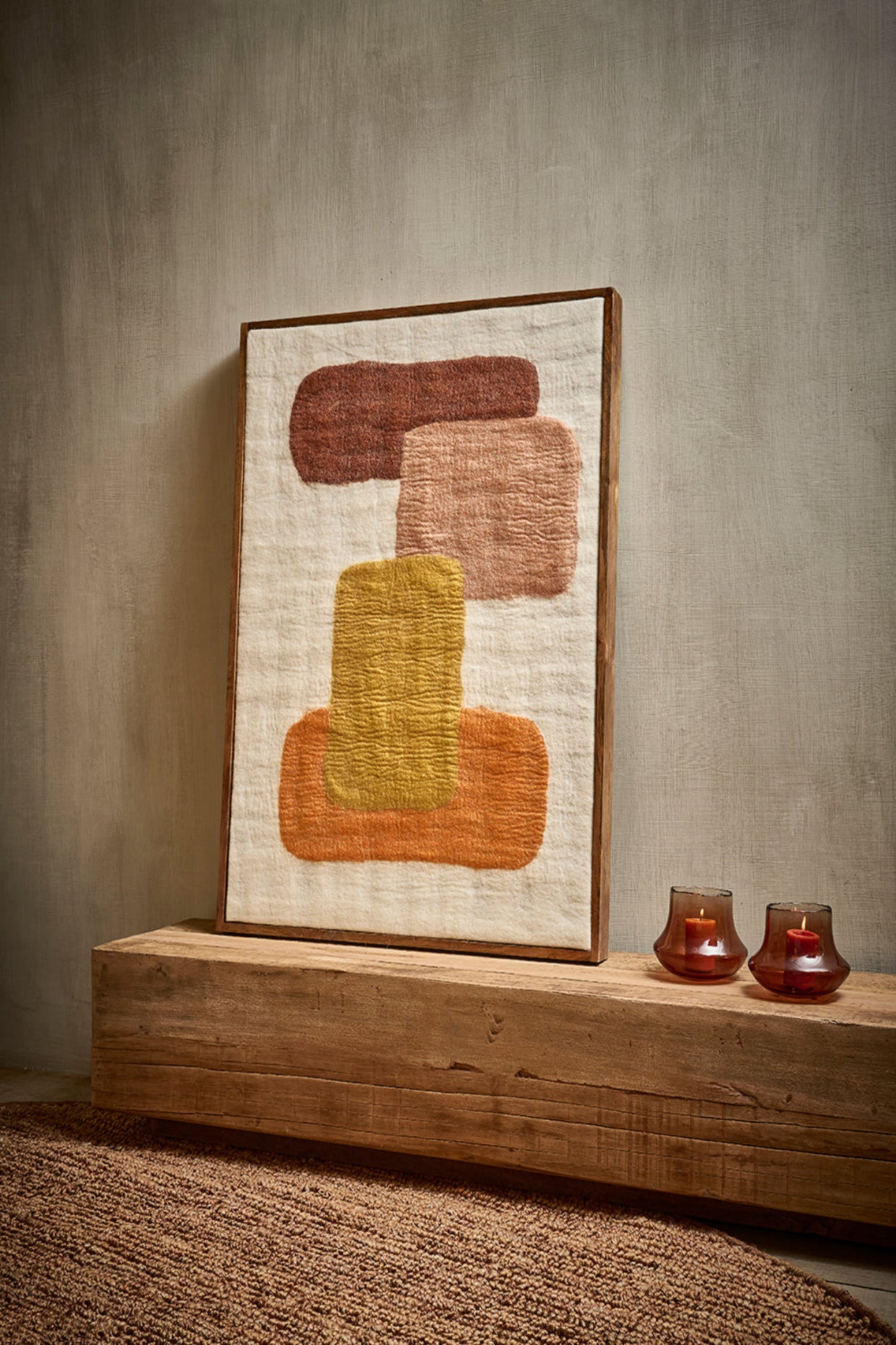 MH EXPORTS Wooly Wanddecoratie Mangohout 107 x 76 cm